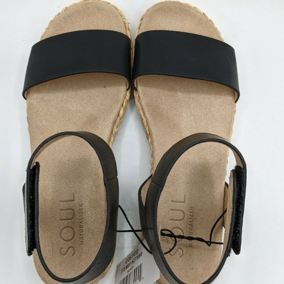 Naturalizer Espadrille Women's Ankle Strap Open Toe-- Black - Picture 4 of 8